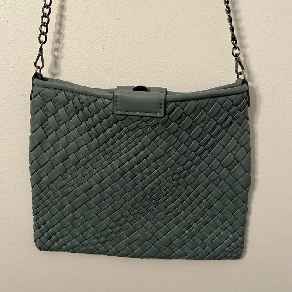 Falor Hand Woven Genuine Leather Crossbody Bag